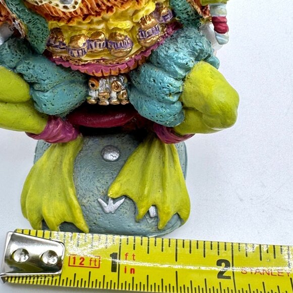 King Ribbit Camelot Frogs Sculpture Collection By Hamilton 1996 Hand-Painted - Picture 4 of 9